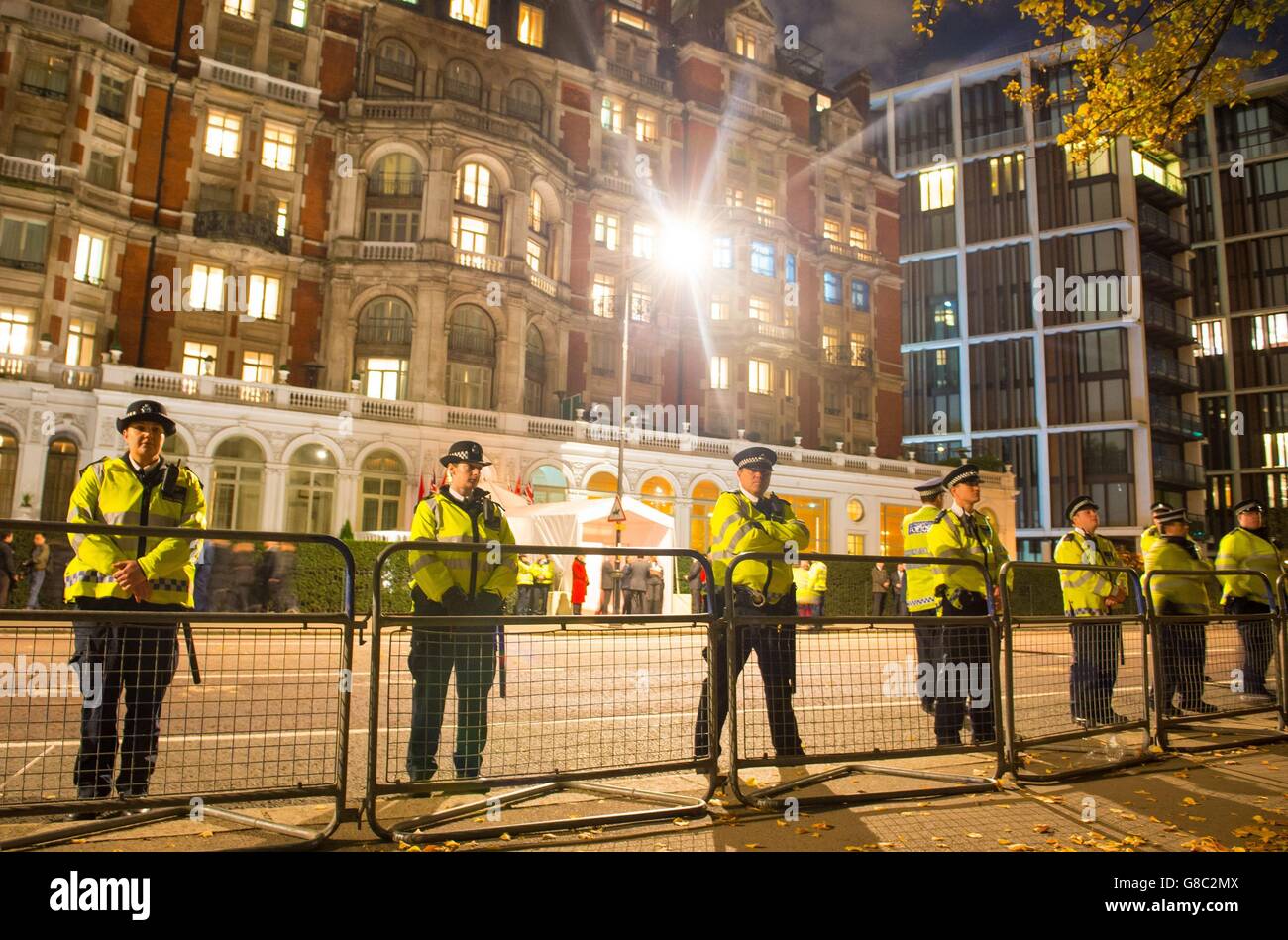Le président chinois visite d'État - l'arrivée Banque D'Images