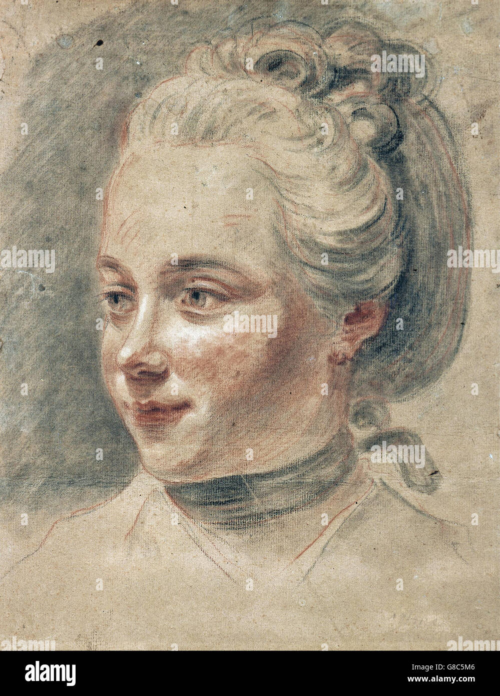 Johann Heinrich Tischbein - Jeune Three-Quarter Vue de la tête d'une fille Banque D'Images