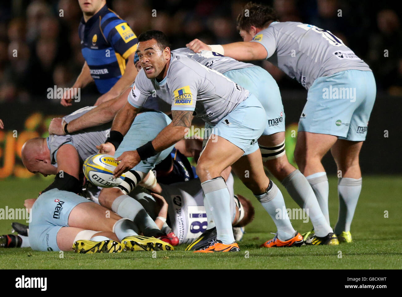 Rugby Union - Aviva Premiership - Worcester Warriors v Northampton Saints - Sixways Stadium. Kahn Fotuali'i, Northampton Saints Banque D'Images