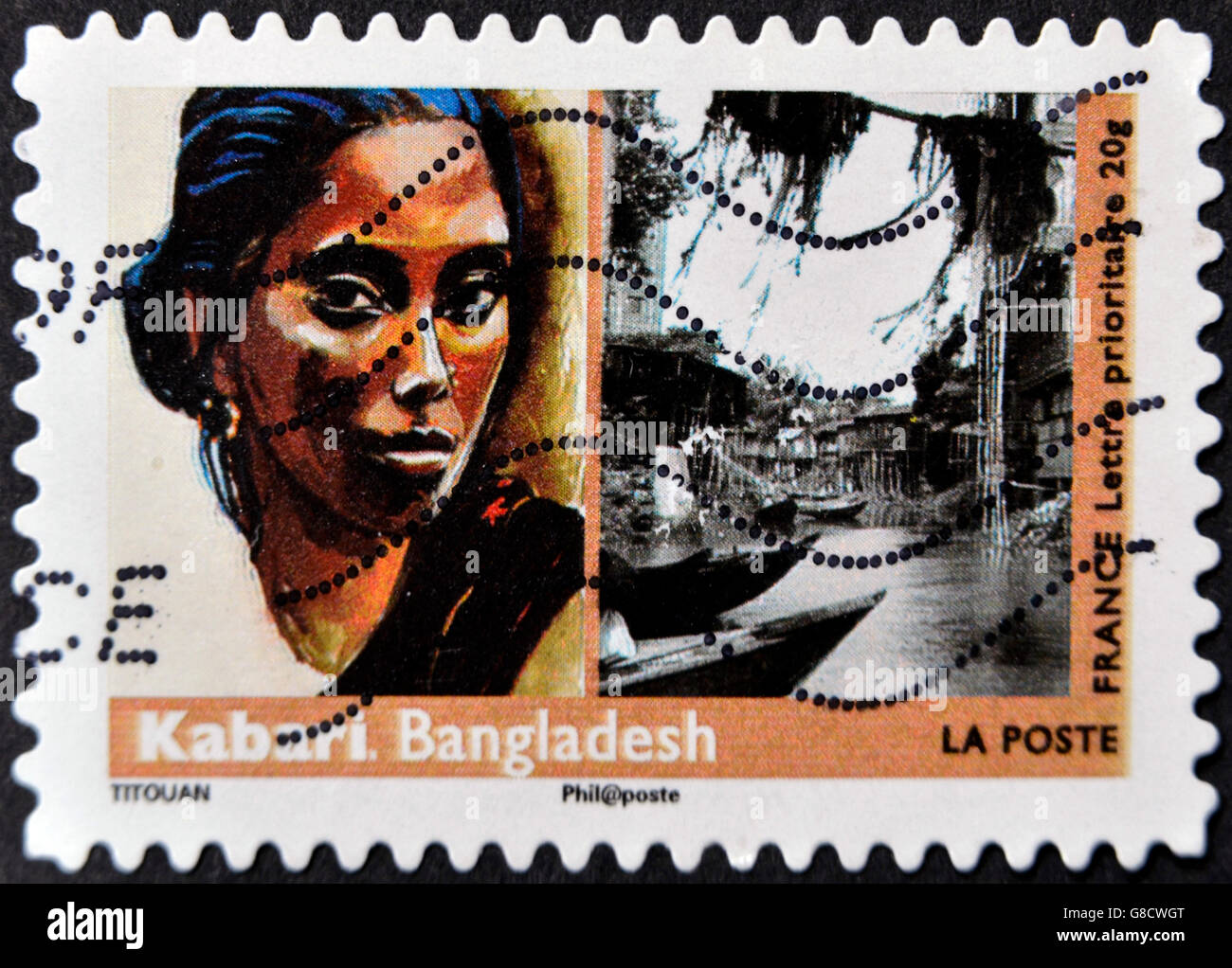 FRANCE - circa 2009 : timbre imprimé en France montre Kabari - Bangladesh, vers 2009 Banque D'Images