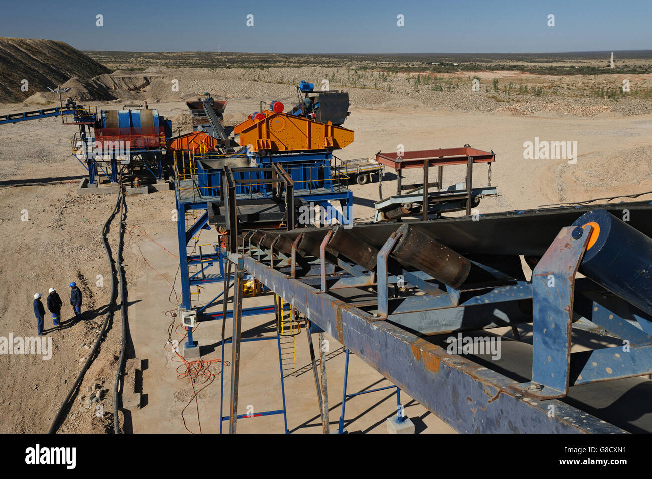 Usine d'extraction de diamants, Saxendrift, Afrique du Sud Banque D'Images
