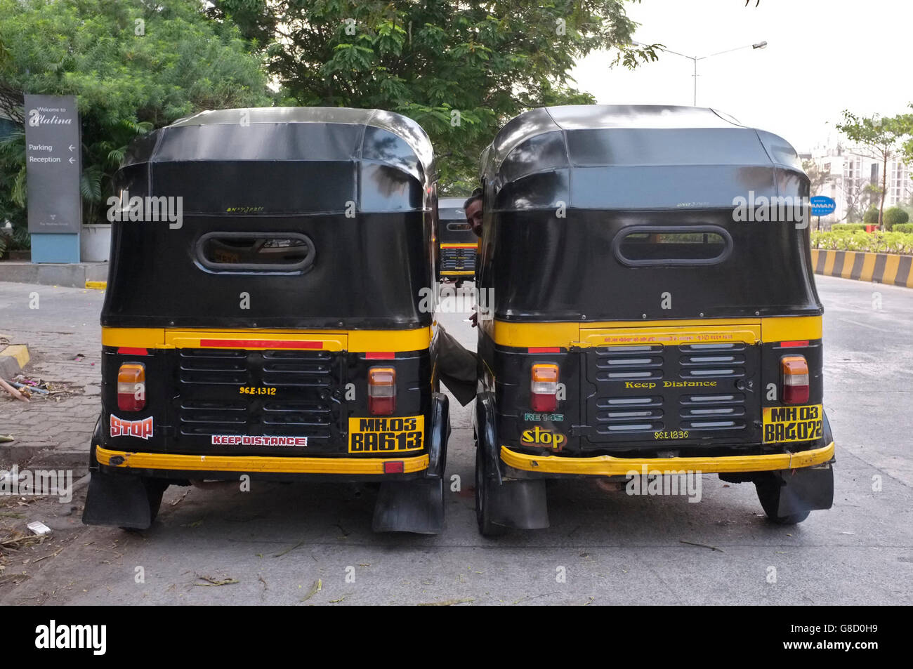 Auto rickshaw / auto-pousse à Mumbai, Maharashtra, Inde Banque D'Images