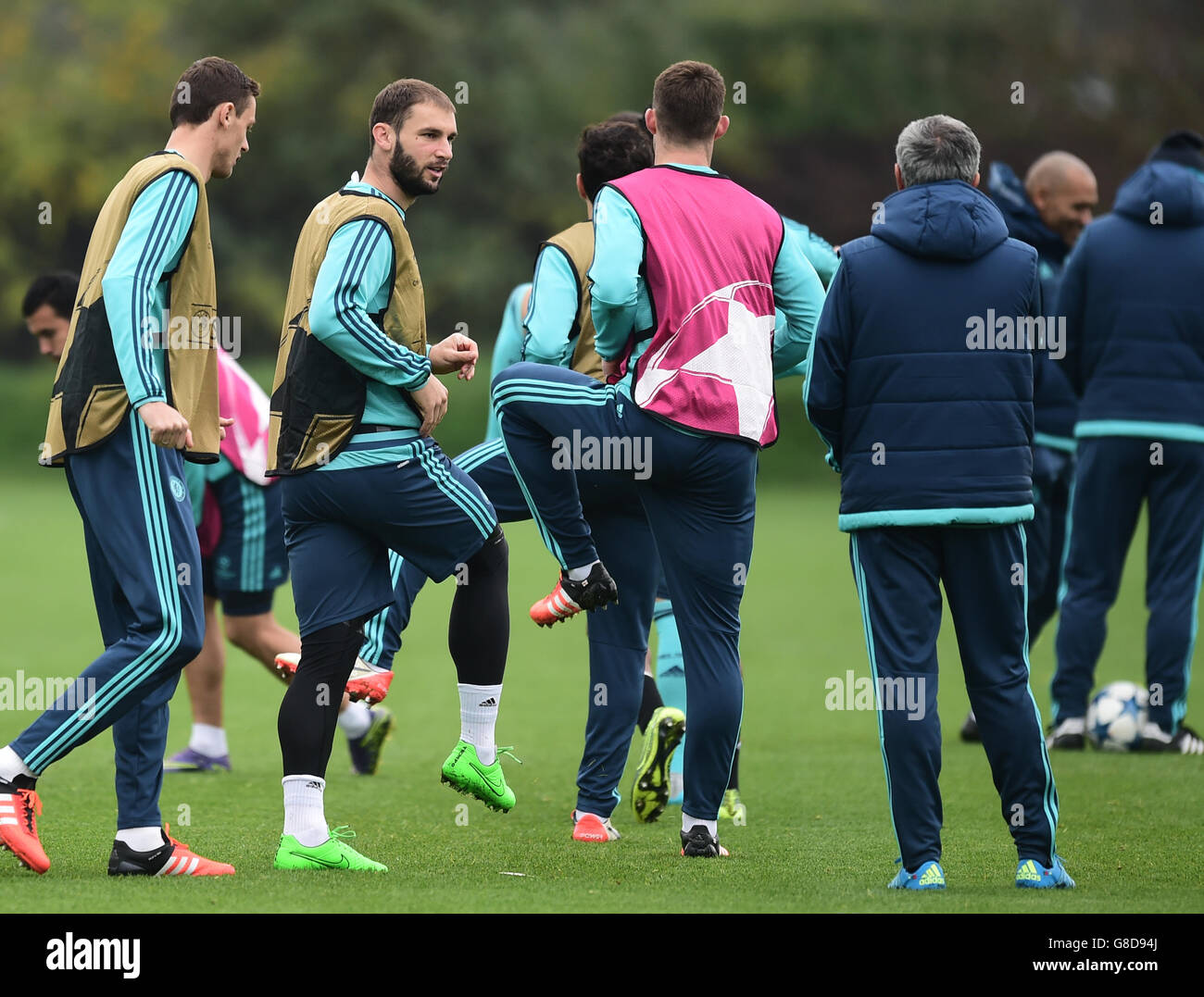 Football - Ligue des Champions - Groupe G - Chelsea v Dynamo Kiev - Chelsea la formation et conférence de presse - Formation de Cobham Gr... Banque D'Images