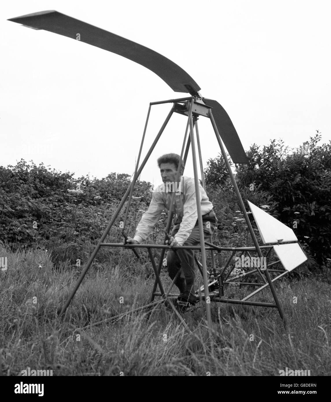 Science et technologie - Man-Powered - Hélicoptère Graham Rouse - Hampshire Banque D'Images