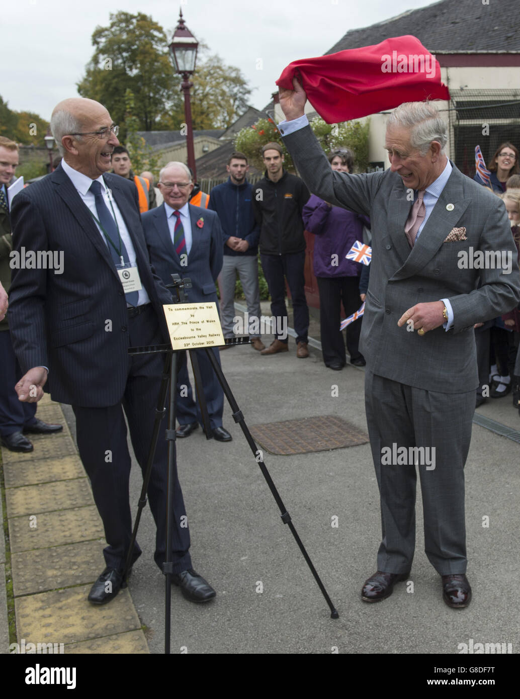 Visite du Prince de Galles Derbyshire Banque D'Images