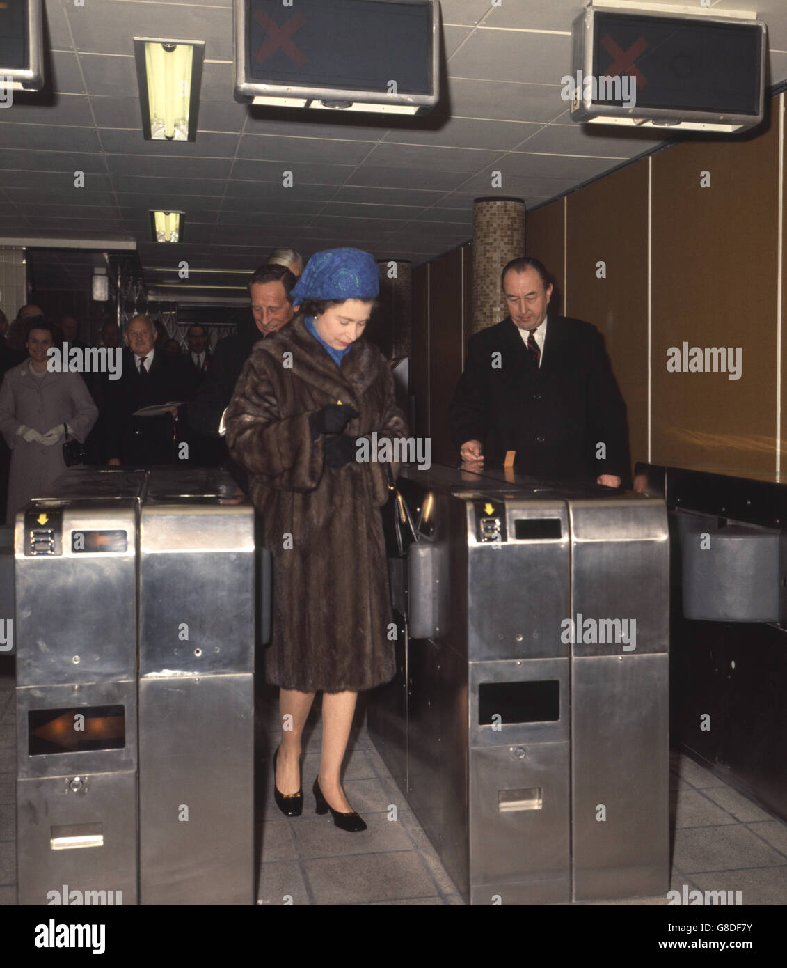 Image - La Reine ouvre la nouvelle Section de la ligne Victoria - London Underground Banque D'Images