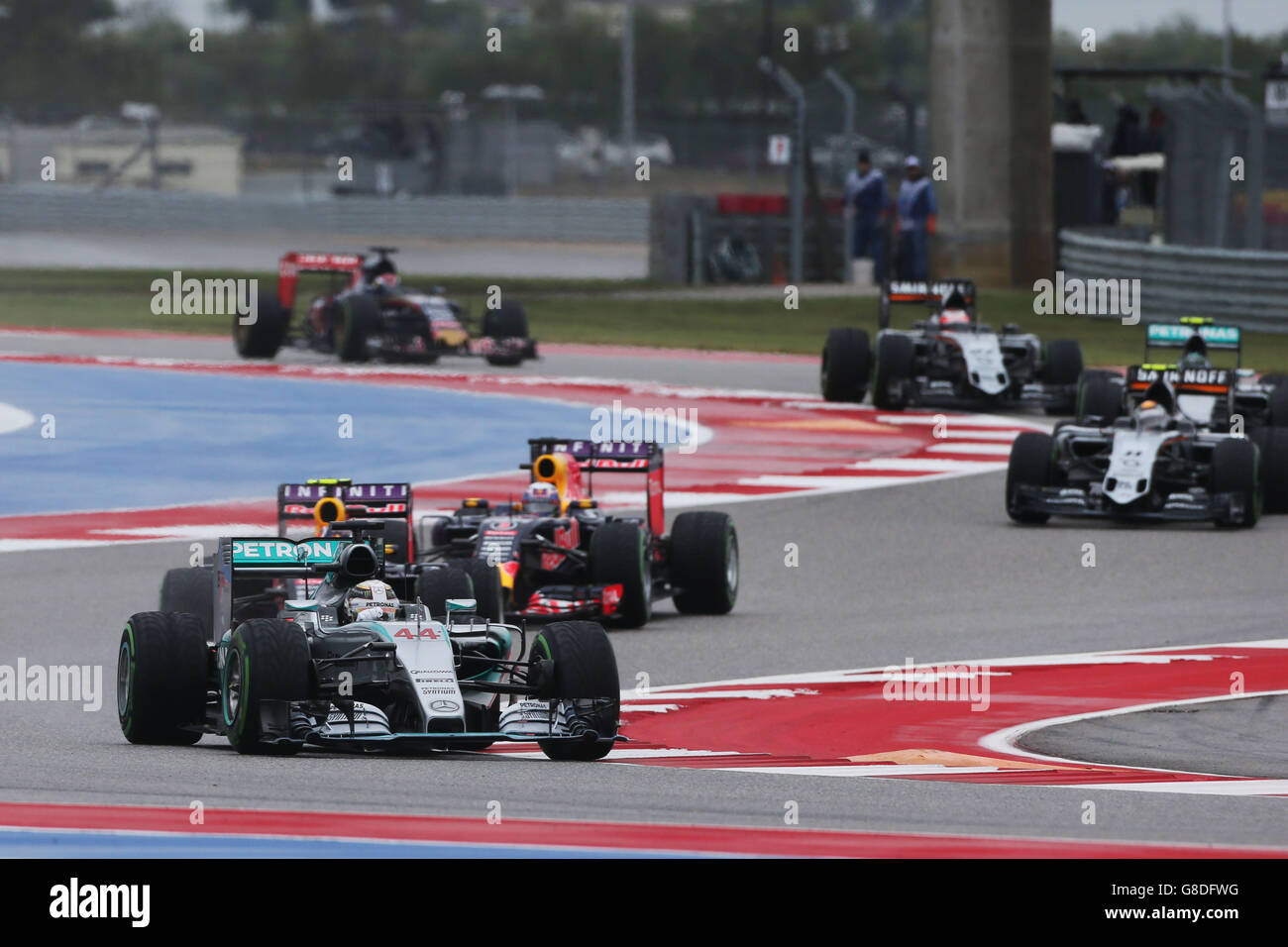 Formula One - Grand Prix des États-Unis - course - circuit des Amériques.Lewis Hamilton de Mercedes pendant le Grand Prix des États-Unis au circuit des Amériques à Austin, Texas, États-Unis. Banque D'Images