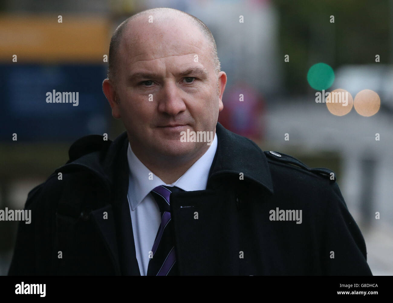 Fergul Carruth, PDG de l'Irish amateur Boxing Association (IABA), arrive à Leinster House à Dublin pour comparaître devant le comité mixte sur les transports et les communications pour discuter de la récente controverse autour du départ de Billy Walsh de son poste d'entraîneur en chef de l'unité de boxe haute performance. Banque D'Images