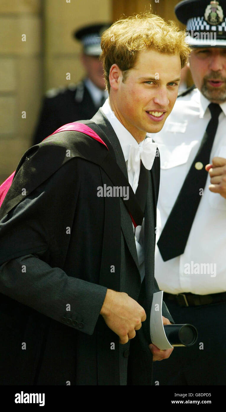 Le prince William l'obtention du diplôme - l'Université de St Andrews Banque D'Images