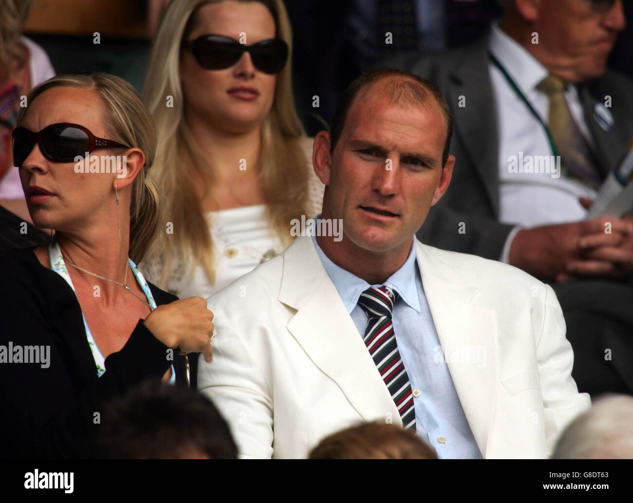 Tennis - Wimbledon 2005 - Troisième round - Roger Federer et Nicolas Kiefer - All England Club Banque D'Images