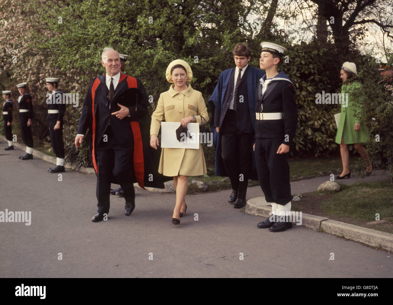 Image - Princess Margaret Visites Haberdashers' Aske's School - Elstree, Hertfordshire Banque D'Images