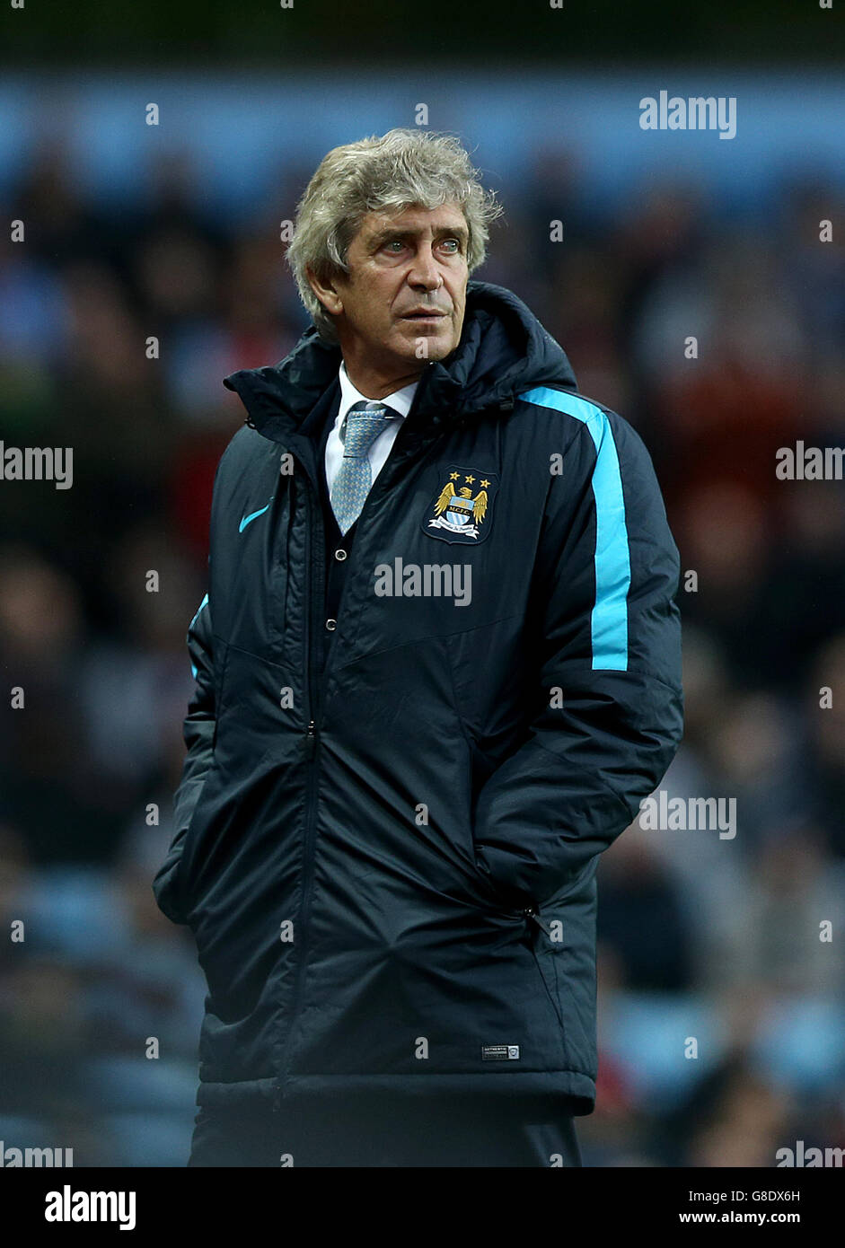 Football - Barclays Premier League - Aston Villa / Manchester City - Villa Park.Manuel Pellegrini, directeur de la ville de Manchester Banque D'Images