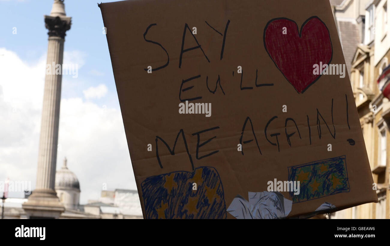 4 septembre 2015 - Des dizaines de milliers démontré à Londres contre le Royaume-Uni, la sortie de l'UE, © Gail Orenstein/ZUMA/Alamy Fil Live News Banque D'Images