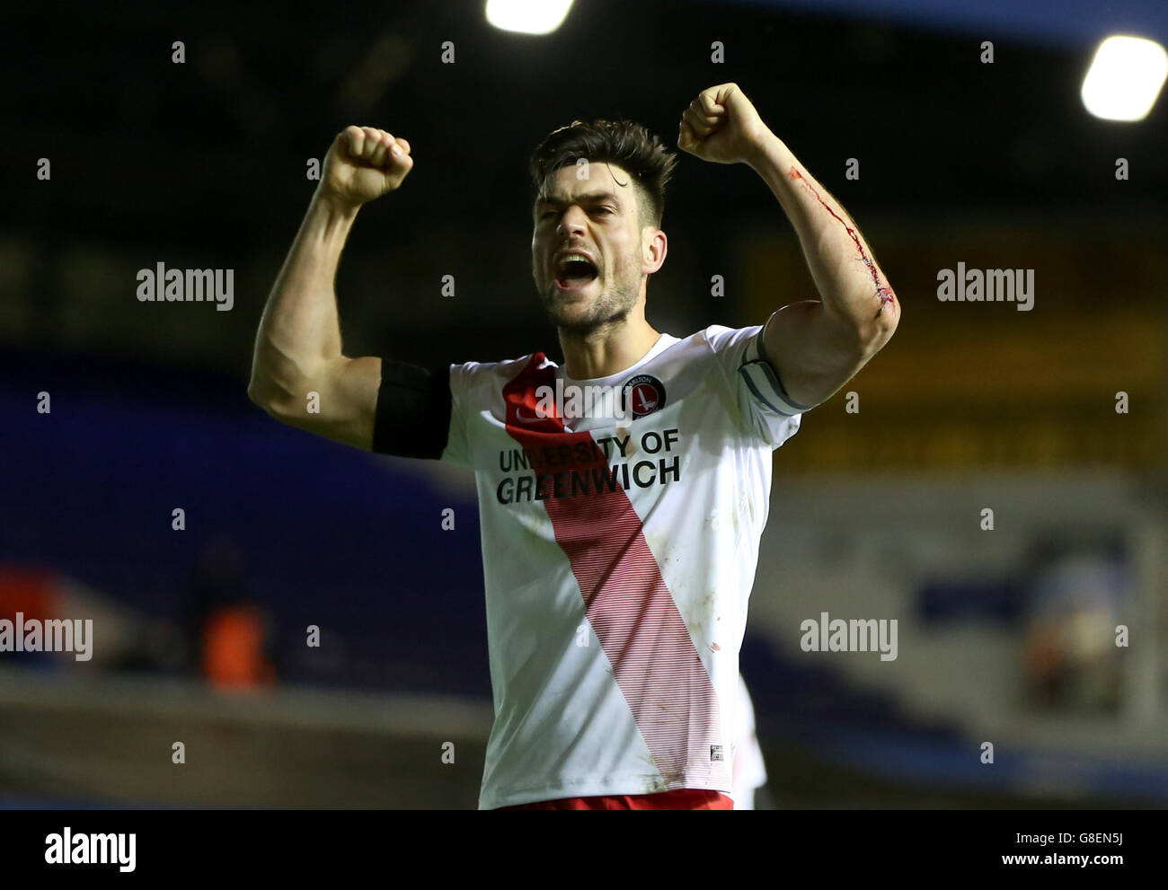 Birmingham City / Charlton Athletic - Sky Bet Championship - St Andrews.Johnnie Jackson, de Charlton Athletic, célèbre après le coup de sifflet final Banque D'Images