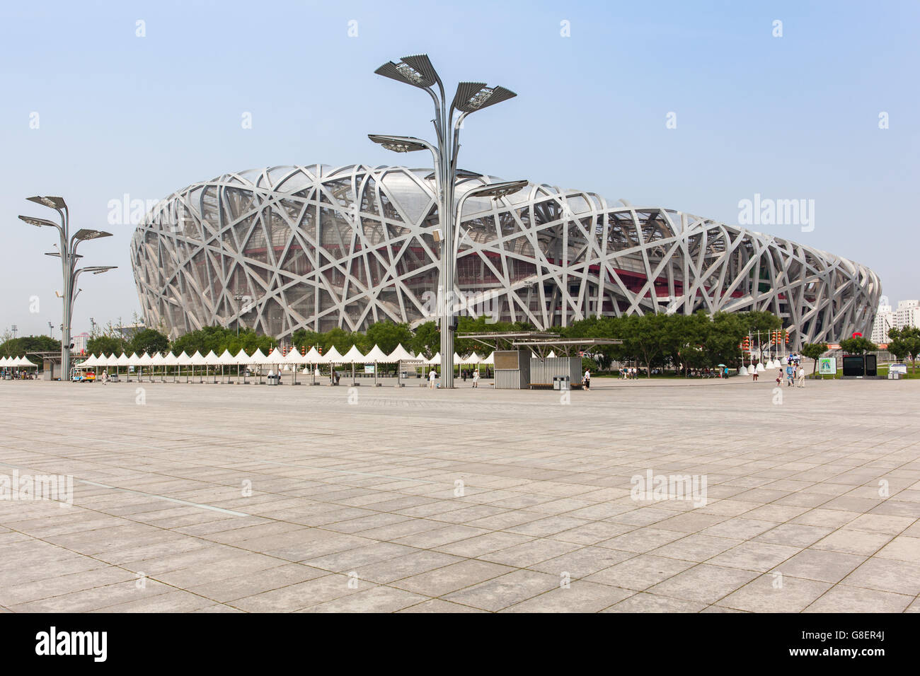Beijing, Chine - Jun 20, 2016 : vue sur le stade National au Parc olympique de Beijing, Beijing. Banque D'Images