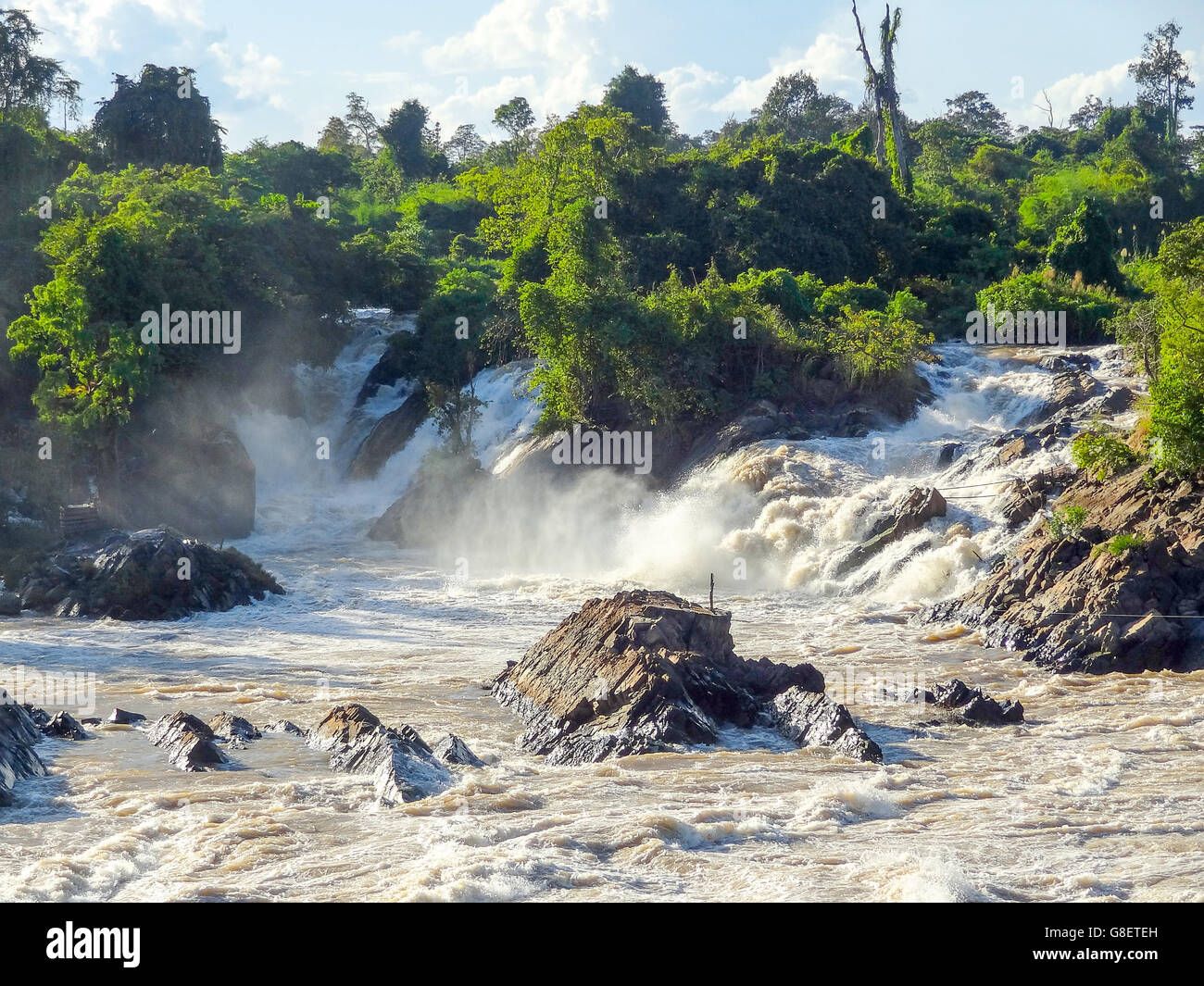 Les chutes de Khone Phapheng au sud du Laos Banque D'Images