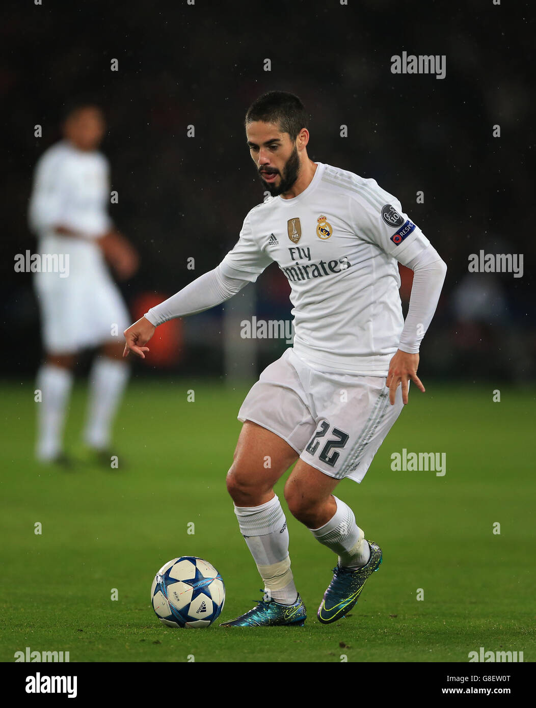 Football - Ligue des champions de l'UEFA - Groupe A - Paris Saint-Germain / Real Madrid - Parc des Princes. Isco, Real Madrid Banque D'Images