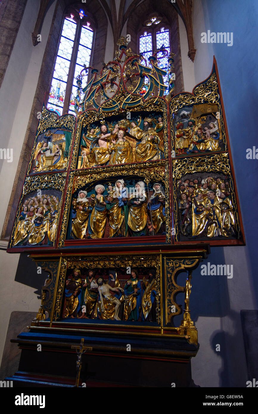 Autel de l'église Marienkirche : Arndorfer, Maria Saal, Autriche, Carinthie, Styrie, Banque D'Images
