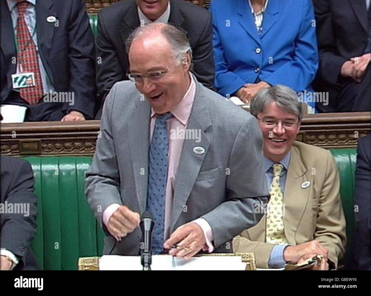 Questions du premier ministre - Chambre des communes. Le chef du Parti conservateur Michael Howard. Banque D'Images