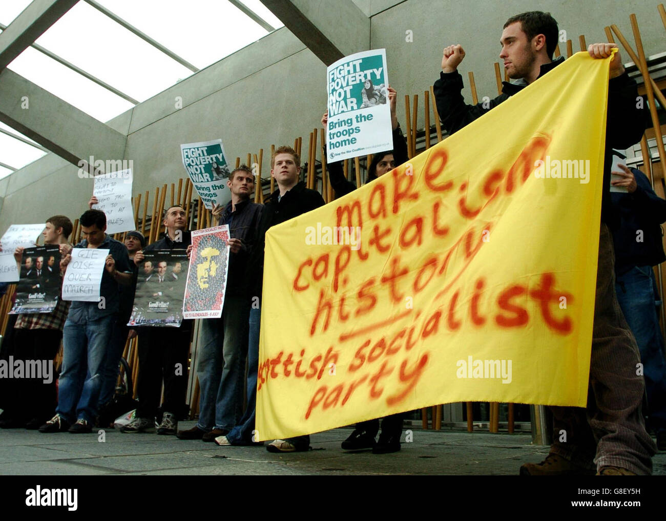 Protestation du G8 Banque D'Images