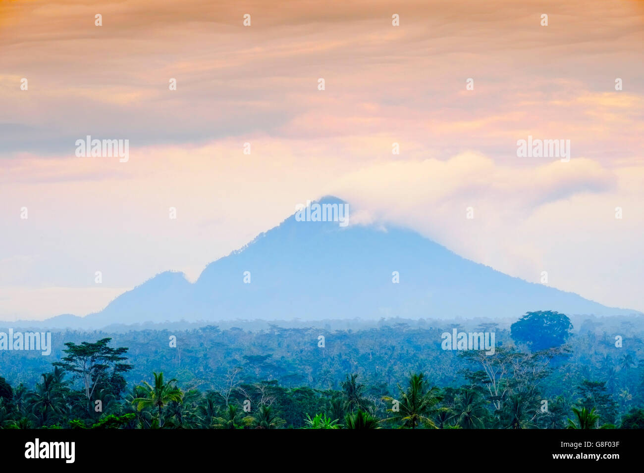 Mont Agung - un volcan à Bali Banque D'Images