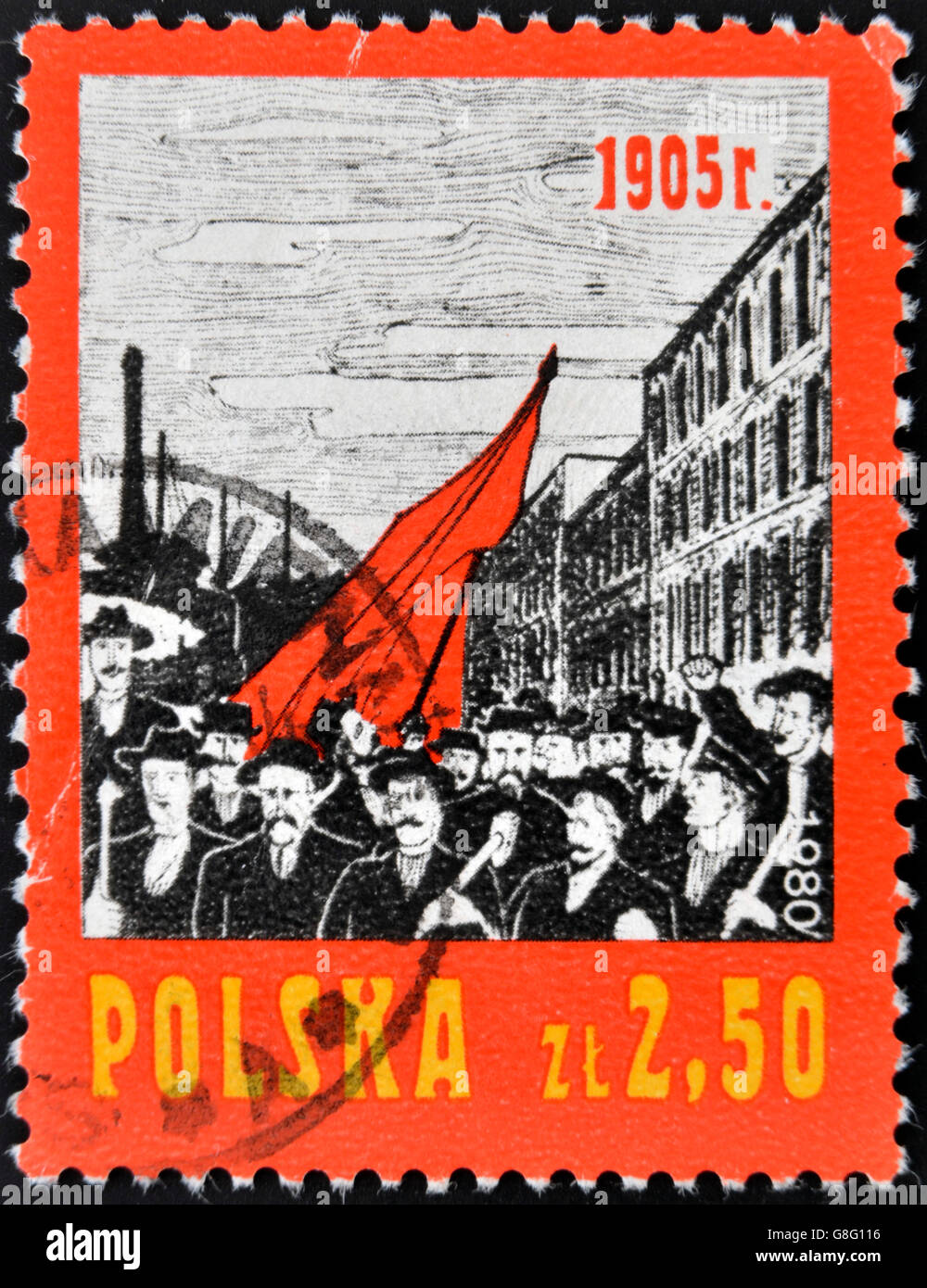 Pologne - circa 1980 : timbre imprimé en Pologne montre démonstration pratique, vers 1980 Banque D'Images