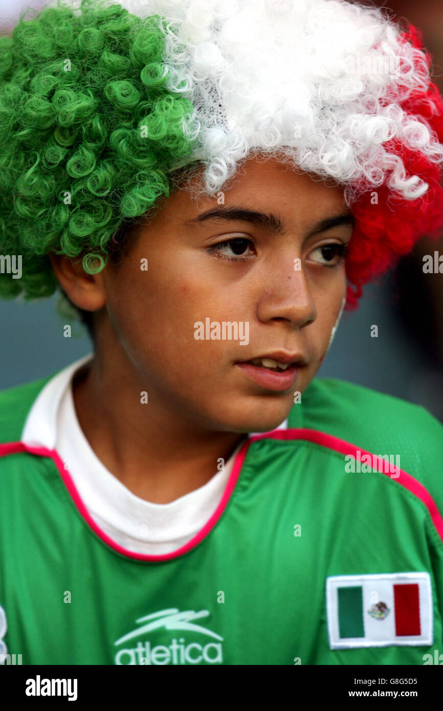 Soccer - CONCACAF Gold Cup 2005 - Groupe C - Afrique du Sud v Mexique - le Home Depot Center. Un jeune fan du Mexique Banque D'Images