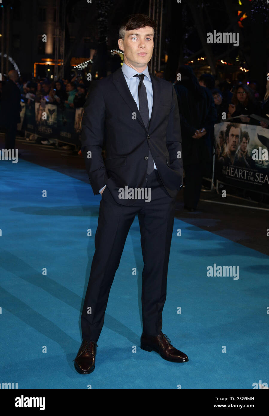 Cillian Murphy arrive pour la première européenne de dans le coeur de la mer à l'Empire, Leicester Square à Londres. Banque D'Images