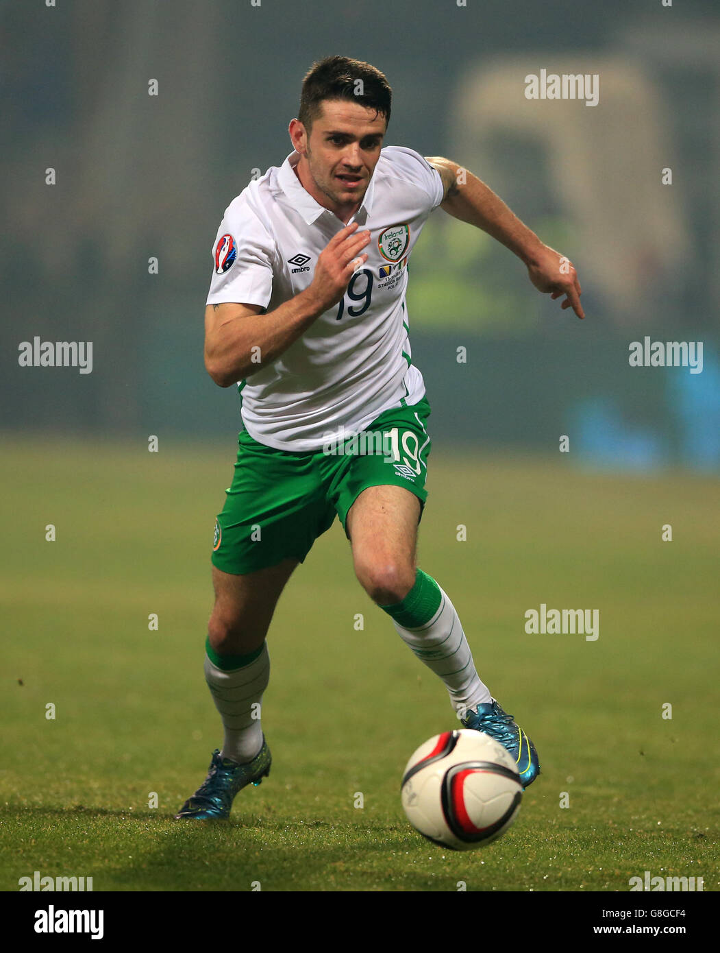 Bosnie-Herzégovine / République d'Irlande - qualifications à l'UEFA Euro 2016 - finale - première étape - Stadion Bilino Polje. Robbie Brady, République d'Irlande Banque D'Images