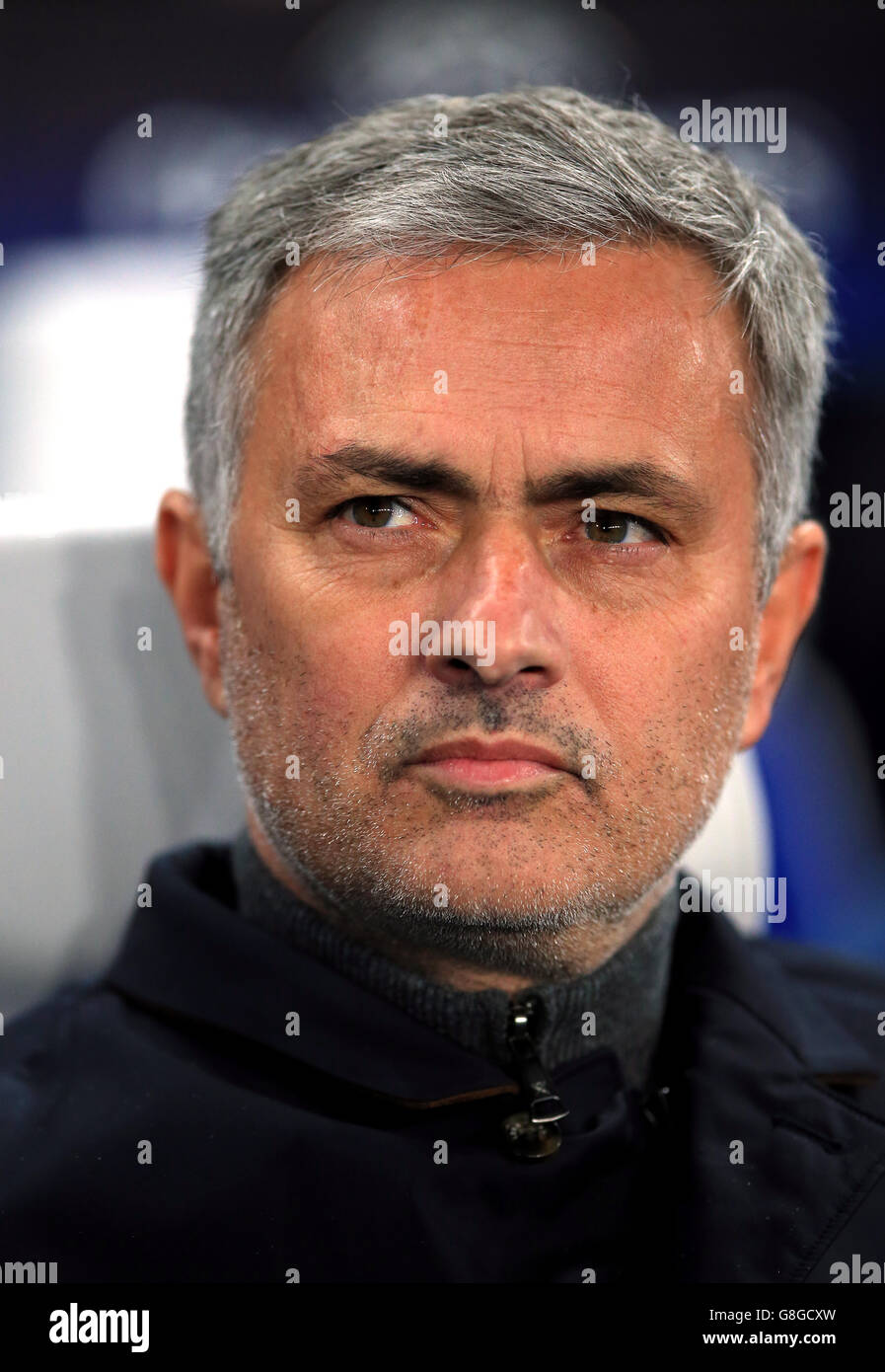 Jose Mourinho, le Manager de Chelsea, lors du match de la Ligue des champions de l'UEFA à Stamford Bridge, Londres. Banque D'Images