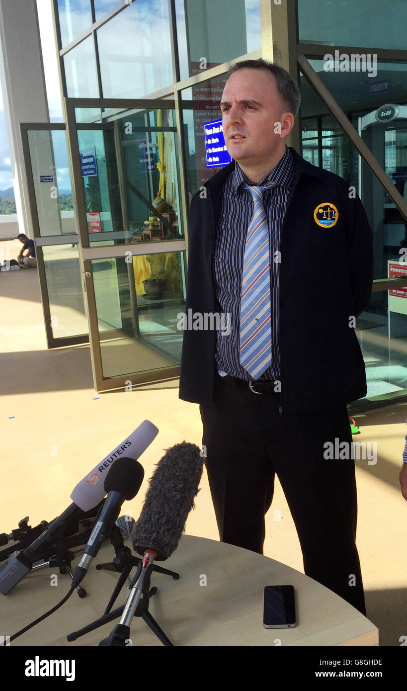 Les Britanniques tués sur Koh Tao Banque D'Images