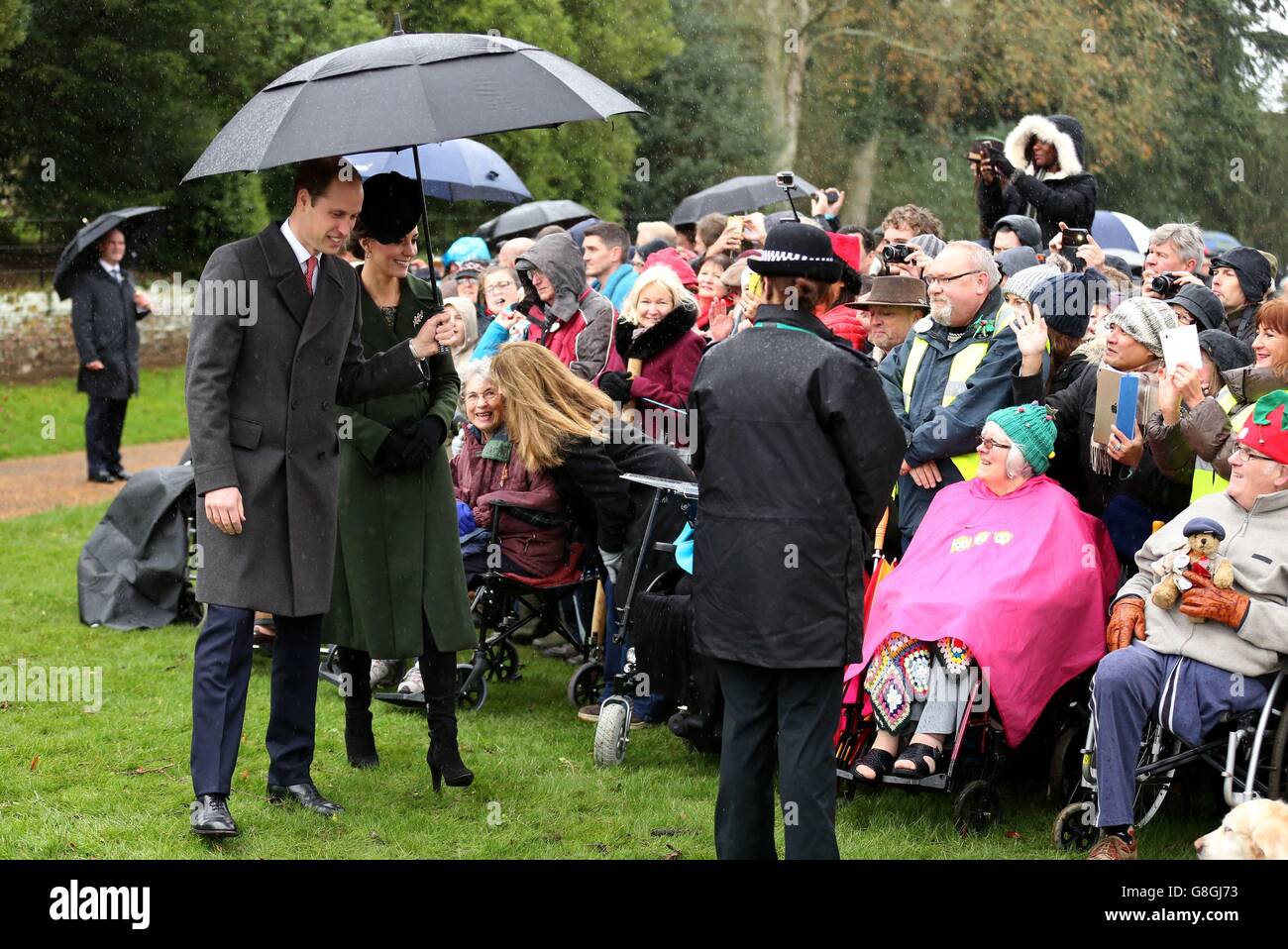 Royals assiste à jour de Noël dans l'Église Banque D'Images