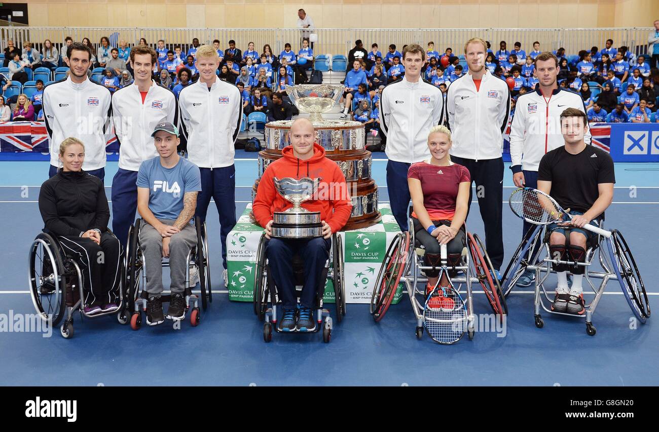 Grande-bretagne Photocall - Coupe Davis Lee Valley Tennis Center Banque D'Images