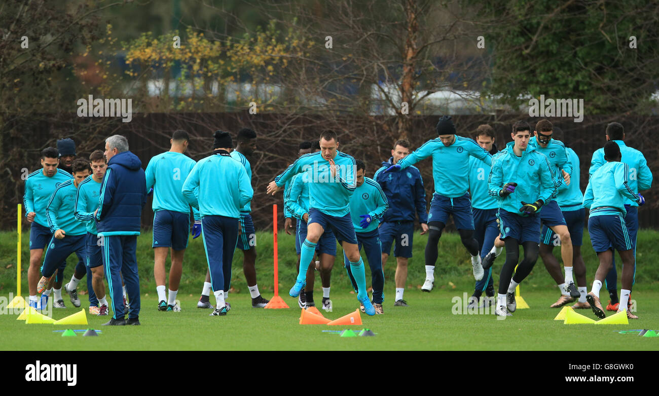 Porto v Chelsea - Ligue des Champions - Groupe G - Chelsea la formation et conférence de presse - Terrain d'entraînement de Cobham Banque D'Images