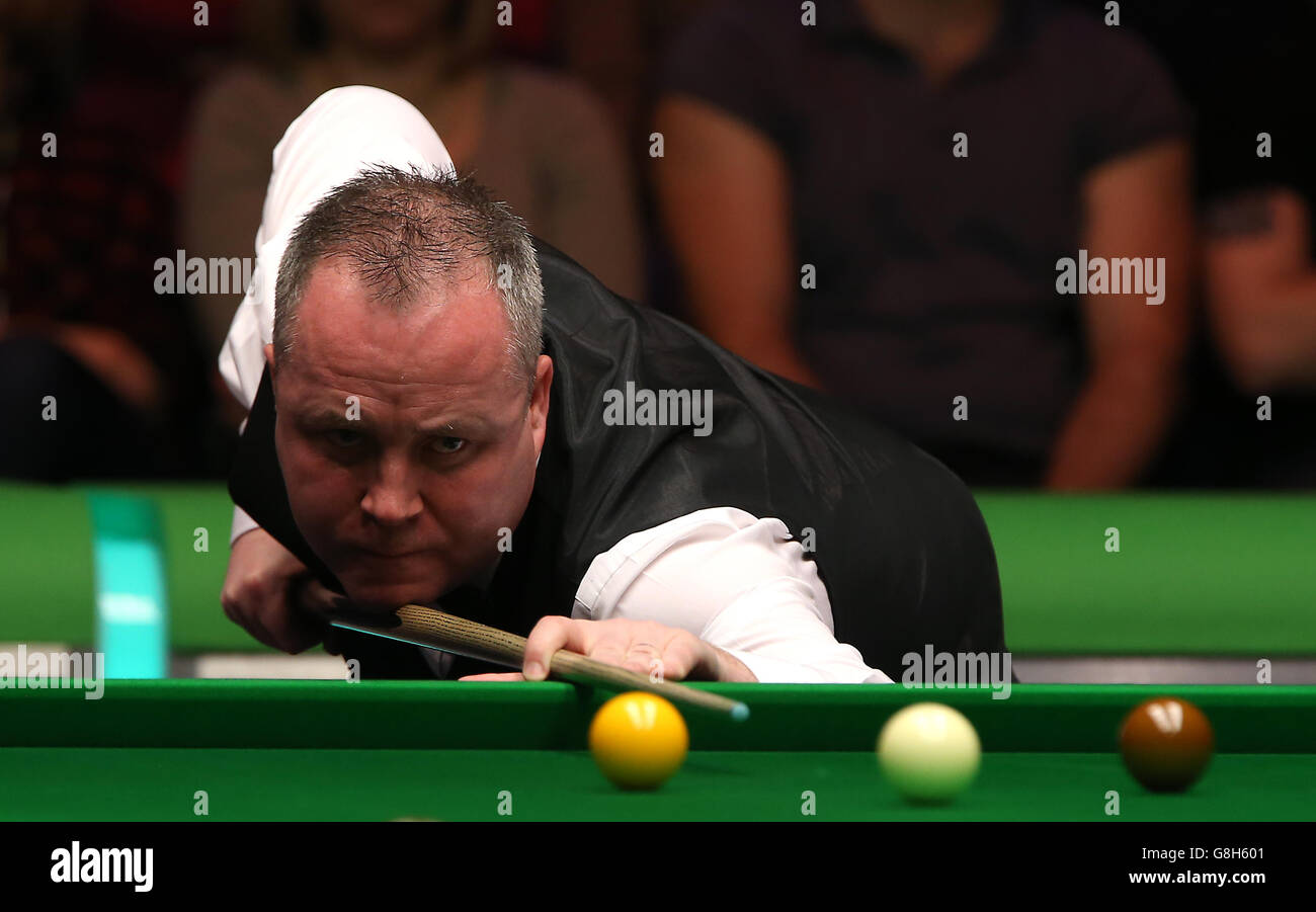 Betway UK Snooker Championship - dixième jour - York Barbican.John Higgins en action contre Neil Robertson pendant le dixième jour du championnat britannique de Snooker 2015 de Betway au York Barbican, York. Banque D'Images