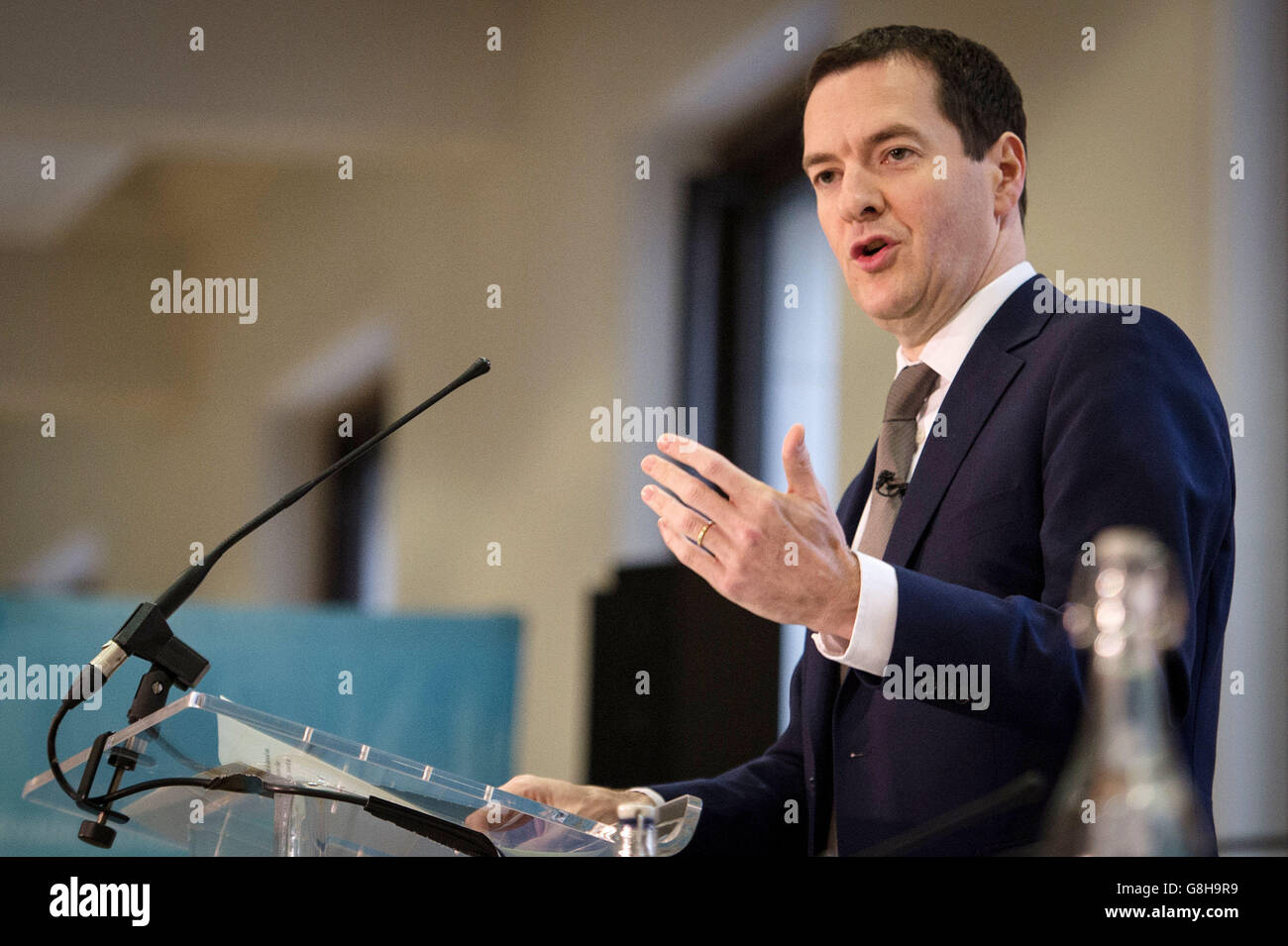 Conférence de presse du FMI Banque D'Images