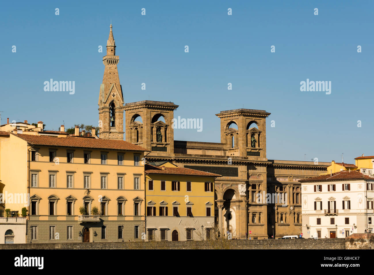 La Bibliothèque Nationale de Florence (Biblioteca Nazionale Centrale), Italie Banque D'Images