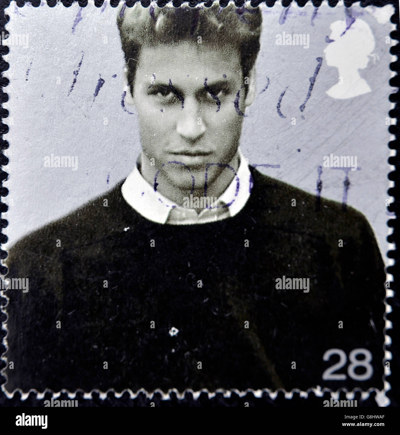 Royaume-uni - circa 2003 : timbre imprimé en Grande-Bretagne montre Prince William de Galles, vers 2003 Banque D'Images