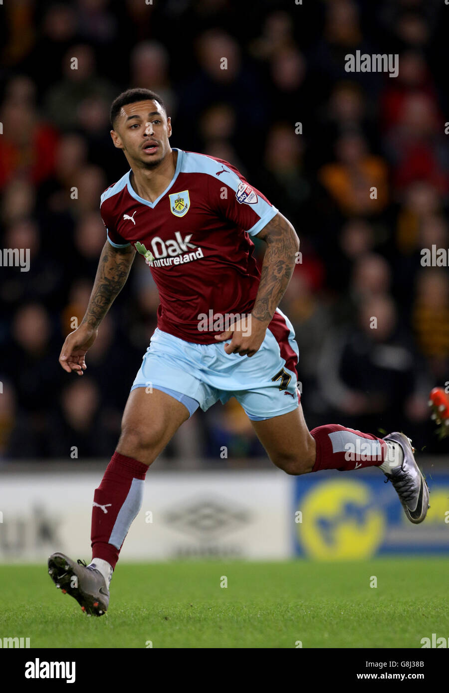 Andre Gray de Burnley lors du match de championnat Sky Bet au KC Stadium, à Hull. APPUYEZ SUR ASSOCIATION photo. Date de la photo: Samedi 26 décembre 2015. Voir PA Story SOCCER Hull. Le crédit photo devrait se lire comme suit : Richard Sellers/PA Wire. Banque D'Images