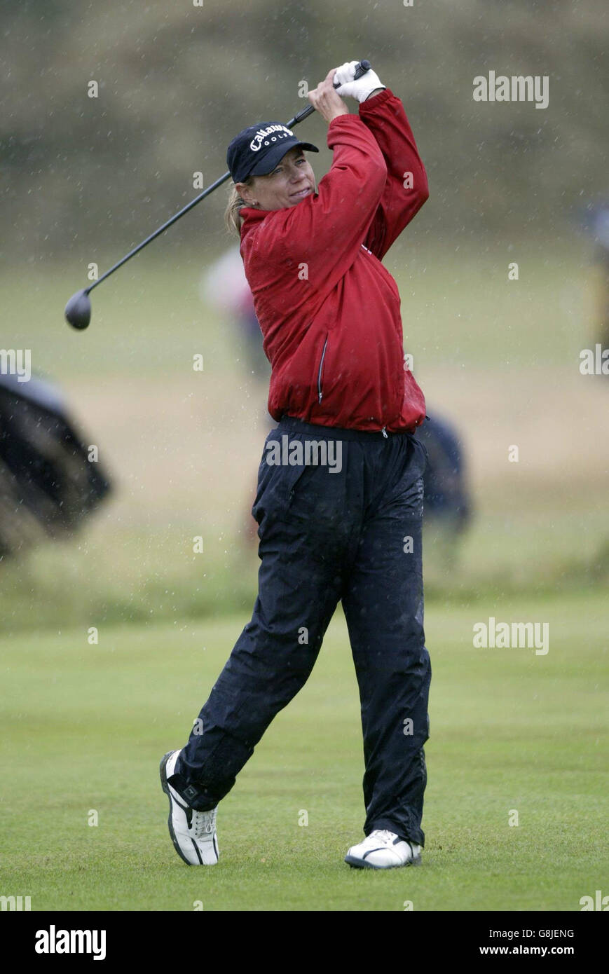 Golf - Women's British Open 2005 - Royal Birkdale. L'Annika Sorenstam de Suède en action sur le 9e tee. Banque D'Images