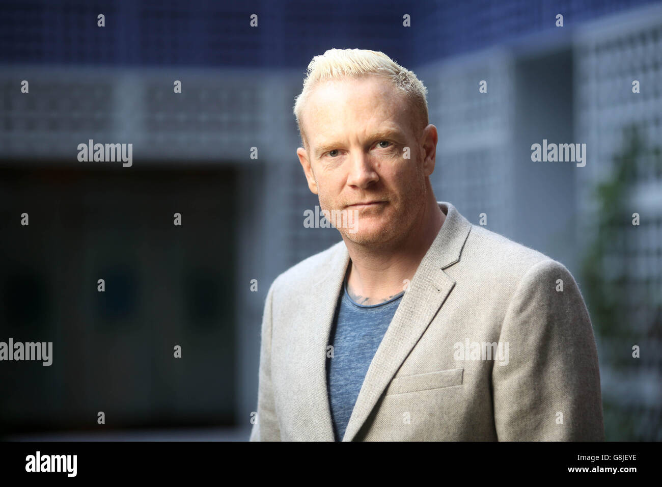 L'Olympian Iwan Thomas visite l'hôpital Royal Brompton à Londres pour en apprendre davantage sur la maladie pulmonaire obstructive chronique (MPOC), dans le cadre de la campagne de Santé publique Angleterre sans fumée. Banque D'Images