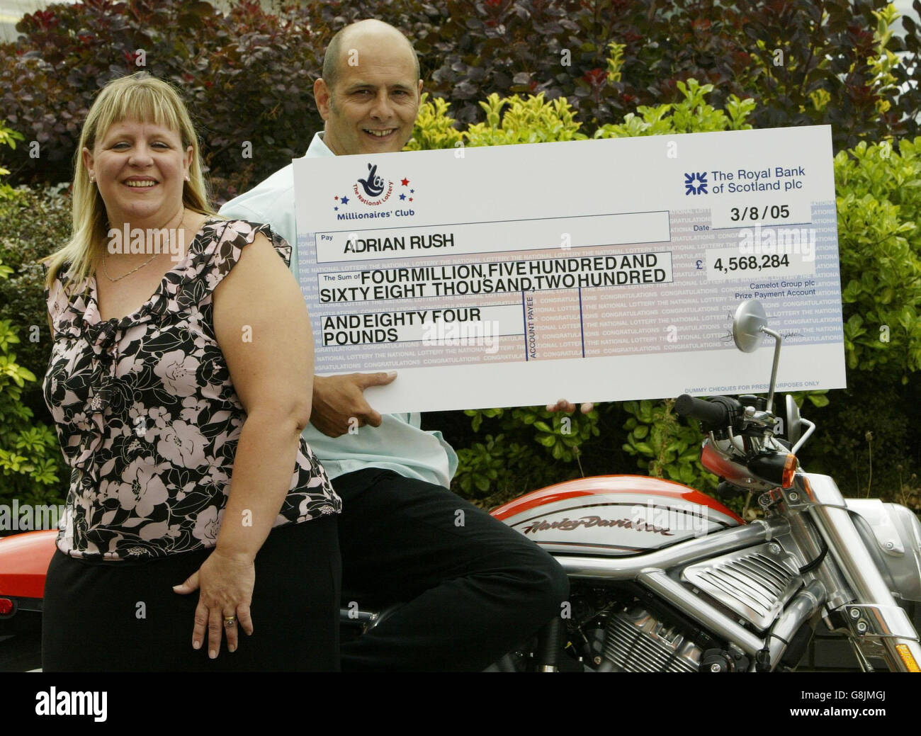 Lottery Win - Adrian Rush - Watford Banque D'Images