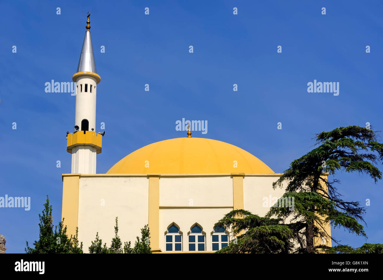 Mosquée de Fatih ou grande mosquée de Durrës ou nouvelle mosquée monument monument culturel, Durres, Albanie Banque D'Images