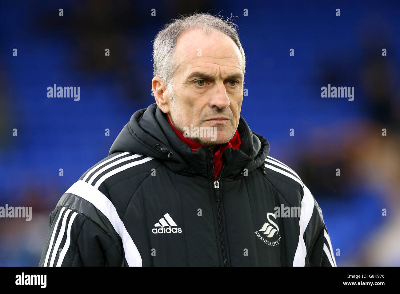 Everton v Swansea City - Barclays Premier League - Goodison Park. Francesco Guidolin, directeur de Swansea City Banque D'Images