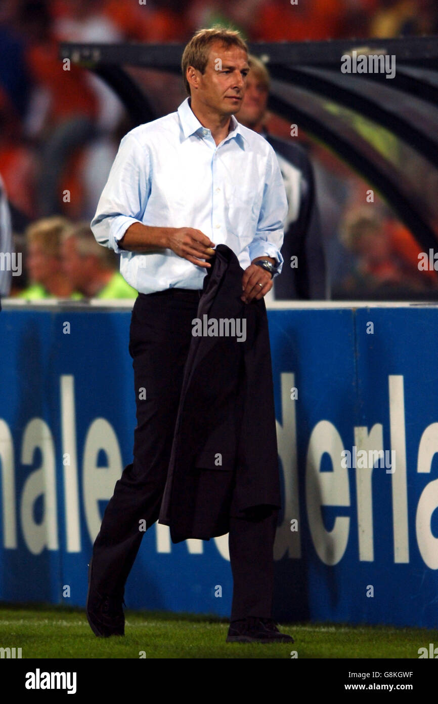 Football - International friendly - Hollande / Allemagne - Kuip Stadium. Allemagne coach Jurgen Klinsmann Banque D'Images