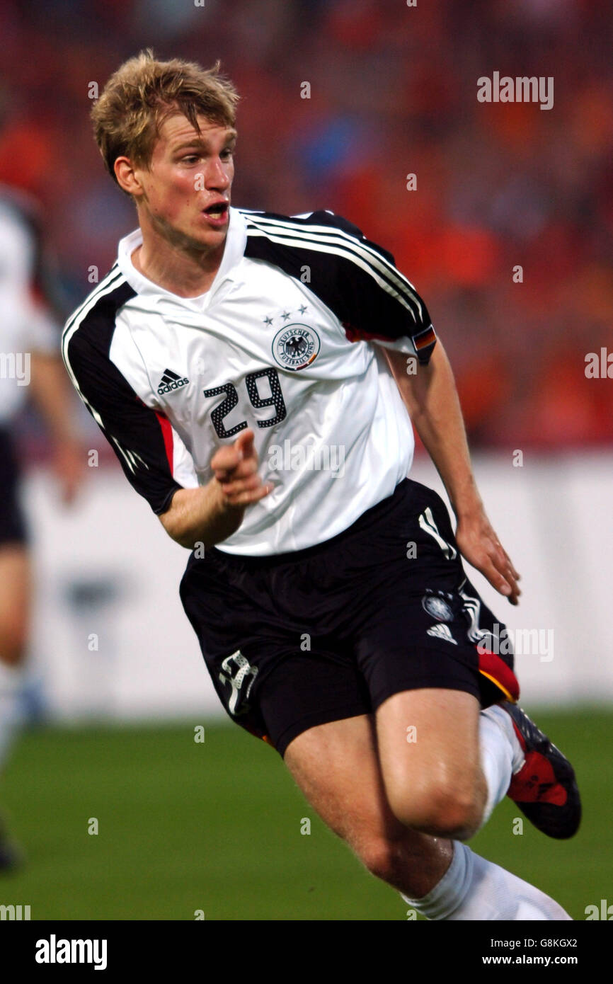 Football - International friendly - Hollande / Allemagne - Kuip Stadium.Par Mertesacker, Allemagne Banque D'Images