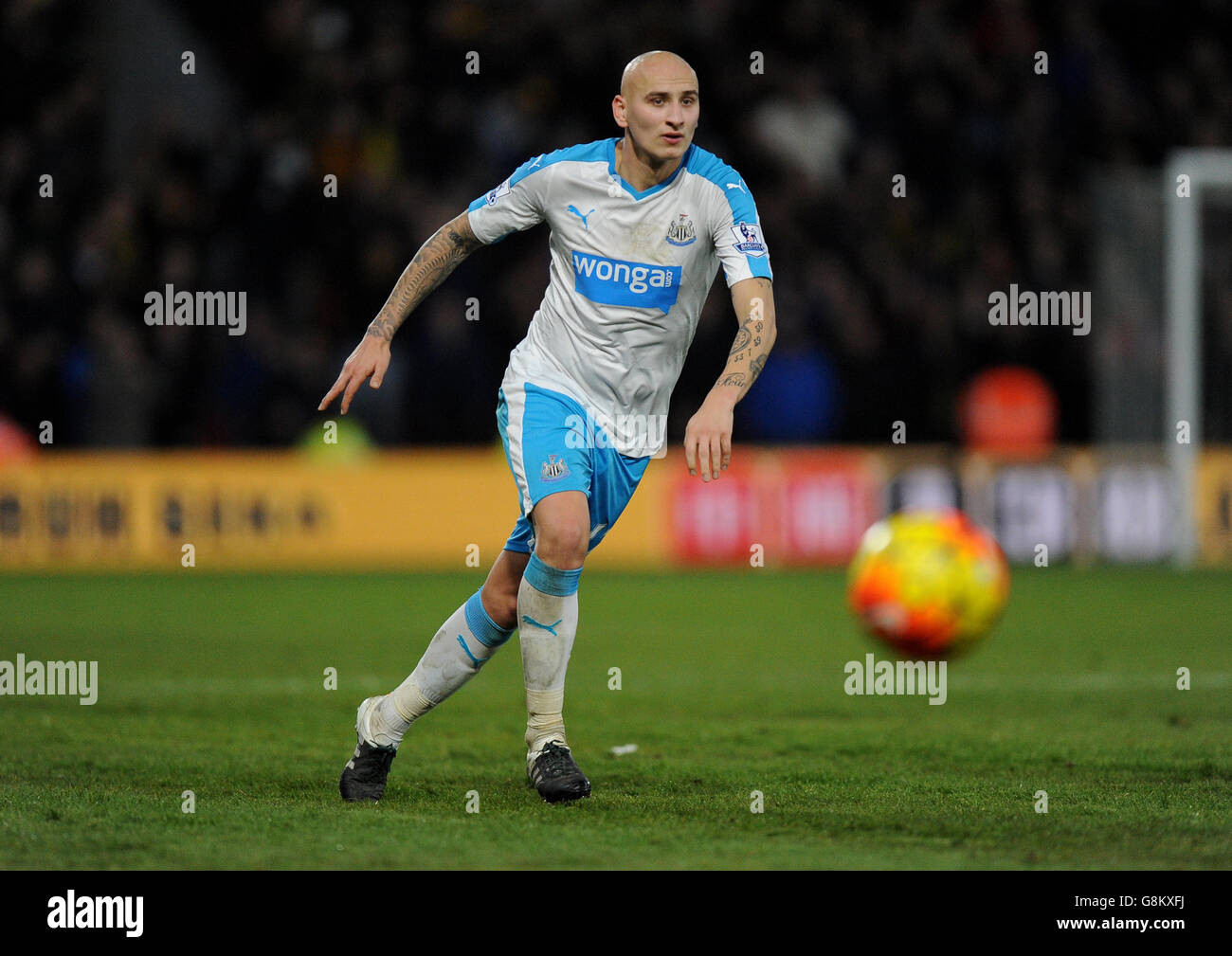 Watford contre Newcastle United - Barclays Premier League - Vicarage Road.Jonjo Shelvey de Newcastle United pendant le match de la Barclays Premier League à Vicarage Road, Londres. Banque D'Images