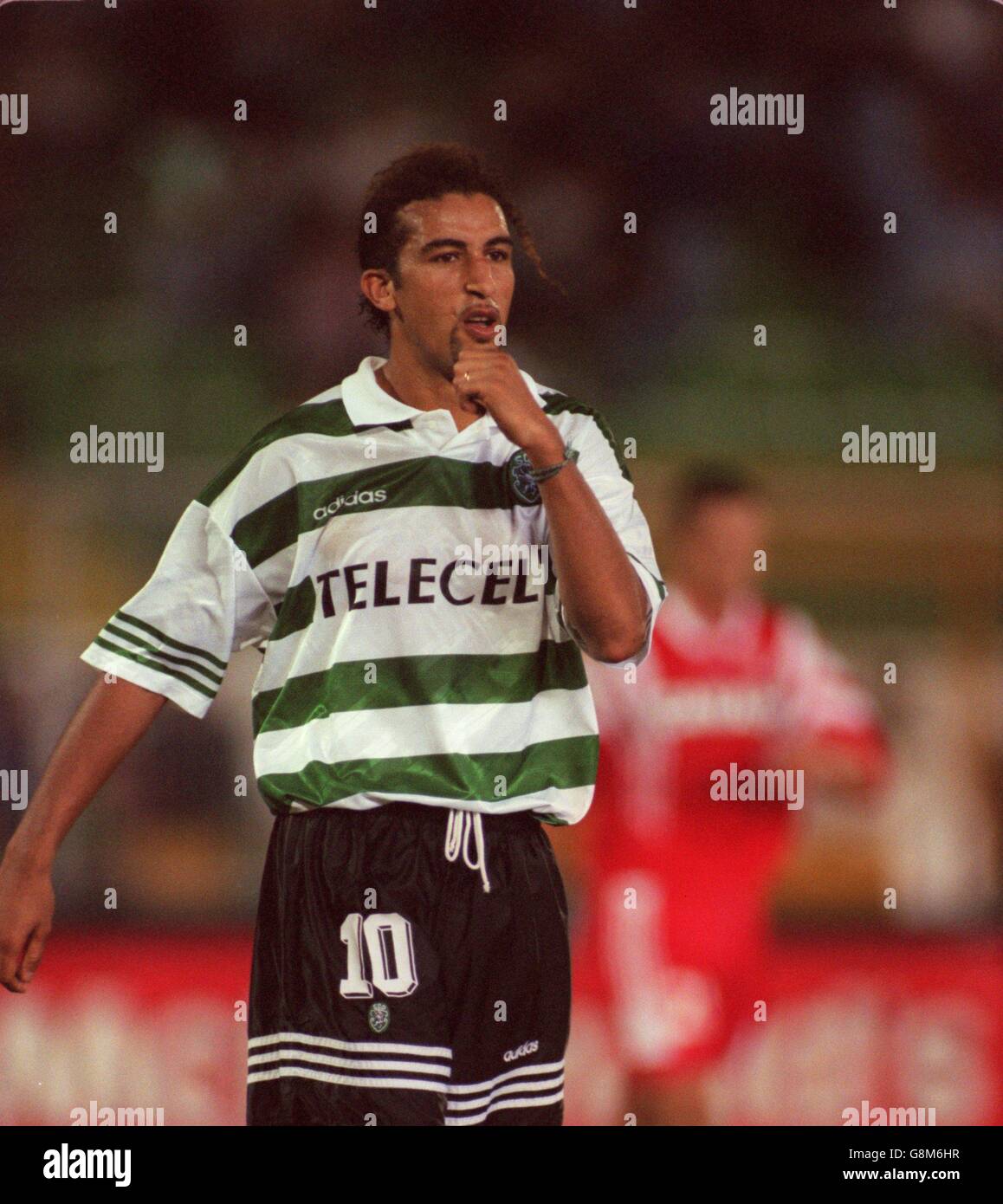 Football - Ligue des champions de l'UEFA - Sporting Lisbon v AS Monaco. Mustapha Hadji, Sporting Lisbonne Banque D'Images