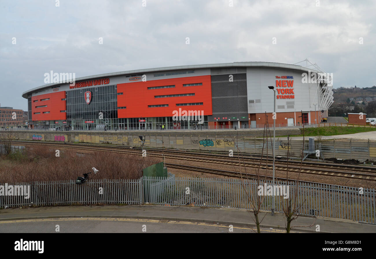 Une vue générale du stade AESSEAL New York, Rotherham. Banque D'Images