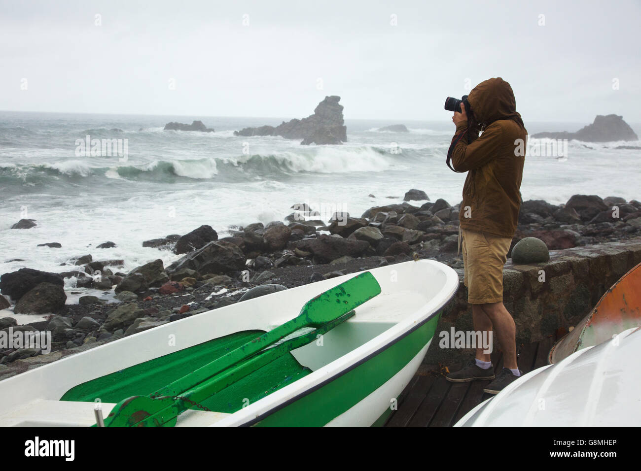 Photographe en station Banque D'Images